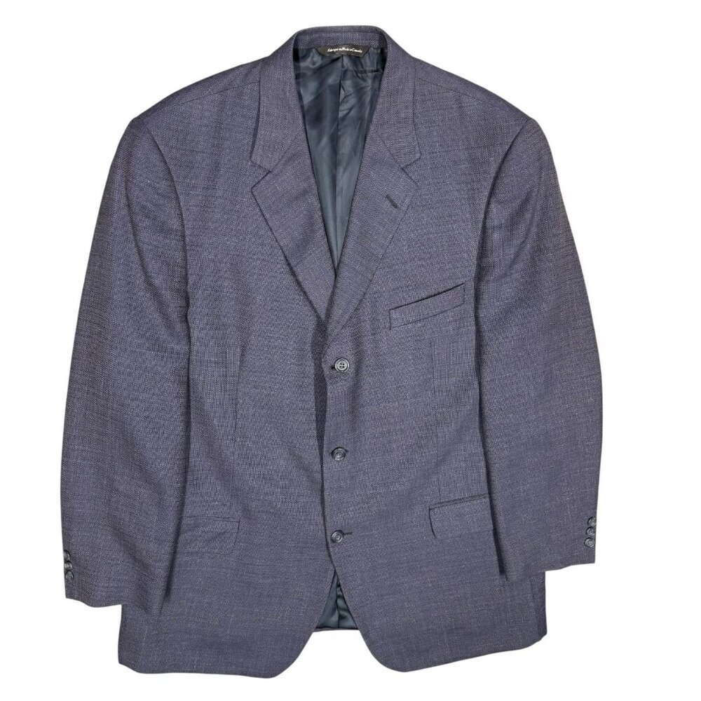 Coppley Wool Linen Silk Blazer Hopsack Sport Jacket Blue 46 L